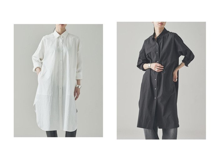 【Curensology/カレンソロジー】前後差シルエットで魅せるデザインロングシャツ おすすめ人気トレンドファッション通販アイテム 人気、トレンドファッション・服の通販 founy(ファニー) 　ファッション　Fashion　レディースファッション　WOMEN　トップス・カットソー　Tops/Tshirt　シャツ/ブラウス　Shirts/Blouses　シンプル　Simple　スリーブ　Sleeve　バランス　Balance　フレア　Flare　フロント　Front　ポケット　Pocket　ロング　Long　ワッシャー　Washer　NEW・新作・新着・新入荷　New Arrivals　日本製　Made In Japan　|ID:crp329100000219057
