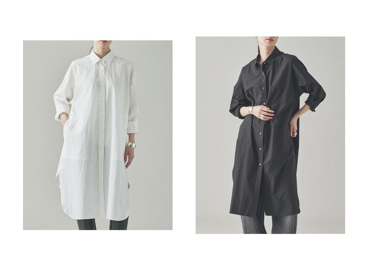 【Curensology/カレンソロジー】前後差シルエットで魅せるデザインロングシャツ おすすめ人気トレンドファッション通販アイテム インテリア・キッズ・メンズ・レディースファッション・服の通販 founy(ファニー) 　ファッション　Fashion　レディースファッション　WOMEN　トップス・カットソー　Tops/Tshirt　シャツ/ブラウス　Shirts/Blouses　シンプル　Simple　スリーブ　Sleeve　バランス　Balance　フレア　Flare　フロント　Front　ポケット　Pocket　ロング　Long　ワッシャー　Washer　NEW・新作・新着・新入荷　New Arrivals　日本製　Made In Japan　ホワイト系　White　ブラック系　Black　|ID:crp329100000219057