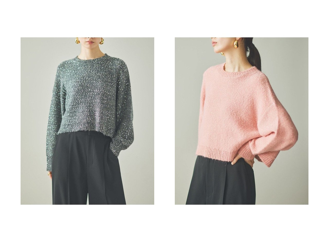 【Curensology/カレンソロジー】スパンコールが織りなす上品ラグジュアリーニット おすすめ人気トレンドファッション通販アイテム インテリア・キッズ・メンズ・レディースファッション・服の通販 founy(ファニー) 　ファッション　Fashion　レディースファッション　WOMEN　トップス・カットソー　Tops/Tshirt　ニット　Knit Tops　プルオーバー　Pullover　スパンコール　Sequins　バランス　Balance　ラグジュアリー　Luxury　エレガント 上品　Elegant　NEW・新作・新着・新入荷　New Arrivals　グレー系　Gray　レッド系　Red　ブルー系　Blue　|ID:crp329100000219059