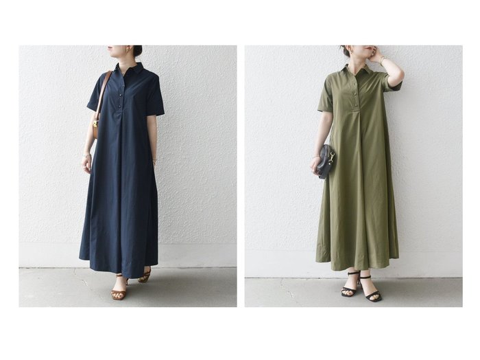 【SHIPS/シップス フォー ウィメン】清楚さと快適さを兼ね備えたAラインフレアシャツワンピース おすすめ人気トレンドファッション通販アイテム 人気、トレンドファッション・服の通販 founy(ファニー) 　ファッション　Fashion　レディースファッション　WOMEN　ワンピース　Dress　シャツワンピース　Shirt Dresses　2025年　2025　おすすめ　Recommend　インナー　Inner　シンプル　Simple　スキッパー　Skipper　タイプライター　Typewriter　フレア　Flare　ポケット　Pocket　半袖　Short Sleeve　洗える　Washable　|ID:crp329100000219072