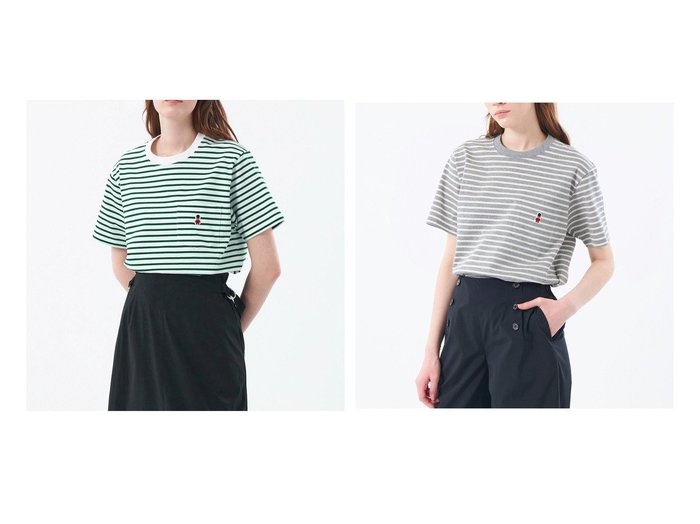 【MACKINTOSH PHILOSOPHY/マッキントッシュ フィロソフィー】バッキンガムベアがアクセント 程よいゆとりのボーダー半袖カットソー おすすめ人気トレンドファッション通販アイテム 人気、トレンドファッション・服の通販 founy(ファニー) 　ファッション　Fashion　レディースファッション　WOMEN　おすすめ　Recommend　インナー　Inner　ベーシック　Basic　ロンドン　London　半袖　Short Sleeve　夏　Summer　春　Spring　秋　Autumn/Fall　|ID:crp329100000219137
