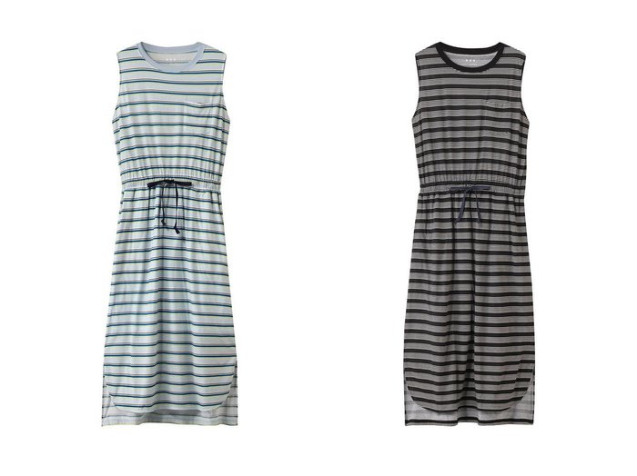 【three dots/スリー ドッツ】夏の定番にふさわしい 洗練コットンノースリーブドレス おすすめ人気トレンドファッション通販アイテム 人気、トレンドファッション・服の通販 founy(ファニー) 　ファッション　Fashion　レディースファッション　WOMEN　ワンピース　Dress　ドレス　Party Dresses　チュニック　Tunic　サマー　Summer　スリット　Slit　チュニック　Tunic　ドレス　Dress　ノースリーブ　No Sleeve　リボン　Ribbon　定番　Standard　|ID:crp329100000219159