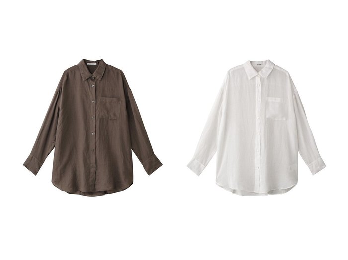 【Whim Gazette/ウィムガゼット】夏の万能アイテム 高番手ラミーのシアーシャツ おすすめ人気トレンドファッション通販アイテム 人気、トレンドファッション・服の通販 founy(ファニー) ファッション Fashion レディースファッション Ladies' Fashion Online トップス・カットソー Tops/Tshirt シャツ/ブラウス Shirts/Blouses シンプル Simple スリーブ Sleeve ロング Long 夏 Summer NEW・新作・新着・新入荷 New Arrivals |ID:crp329100000219283