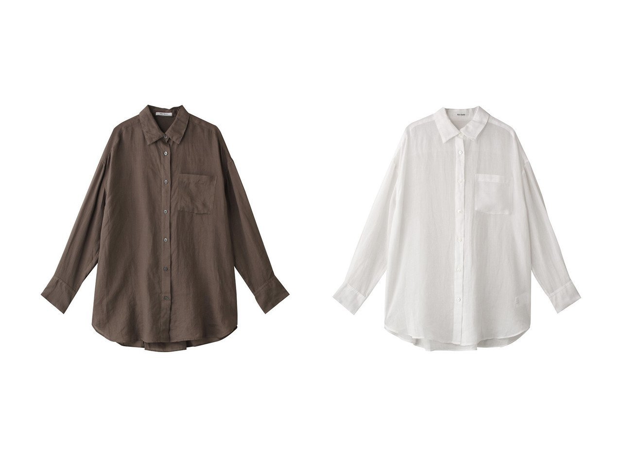 【Whim Gazette/ウィムガゼット】夏の万能アイテム 高番手ラミーのシアーシャツ おすすめ人気トレンドファッション通販アイテム インテリア・キッズ・メンズ・レディースファッション・服の通販 founy(ファニー) 　ファッション　Fashion　レディースファッション　Ladies' Fashion Online　トップス・カットソー　Tops/Tshirt　シャツ/ブラウス　Shirts/Blouses　シンプル　Simple　スリーブ　Sleeve　ロング　Long　夏　Summer　NEW・新作・新着・新入荷　New Arrivals　グレー系　Gray　ホワイト系　White　|ID:crp329100000219283