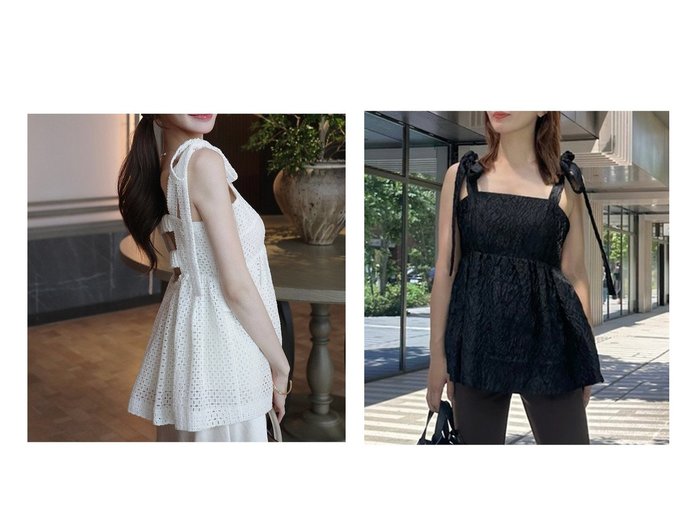 【FRAY I.D/フレイ アイディー】リボンとシルエットで魅せる モードな華やかさを叶えるペプラムブラウス おすすめ人気トレンドファッション通販アイテム 人気、トレンドファッション・服の通販 founy(ファニー) ファッション Fashion レディースファッション Ladies' Fashion Online トップス・カットソー Tops/Tshirt シャツ/ブラウス Shirts/Blouses おすすめ Recommend インナー Inner カッティング Cutting ショルダー Shoulder デコルテ Decolletage デニム Denim フィット Fit ペプラム Peplum リボン Ribbon エレガント 上品 Elegant 夏 Summer |ID:crp329100000219309