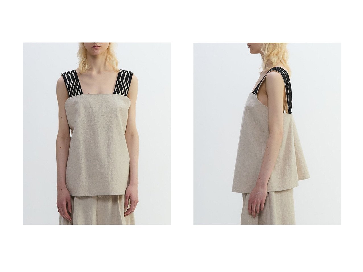 【PLAIN PEOPLE/プレインピープル】涼やかさと上品さを兼ね備えた 天日乾燥仕上げのクロップドキャミトップス おすすめ人気トレンドファッション通販アイテム インテリア・キッズ・メンズ・レディースファッション・服の通販 founy(ファニー) 　ファッション　Fashion　レディースファッション　Ladies' Fashion Online　トップス・カットソー　Tops/Tshirt　キャミソール / ノースリーブ　No Sleeves　シャツ/ブラウス　Shirts/Blouses　おすすめ　Recommend　キャンバス　Canvas　クロップド　Cropped　ノースリーブ　No Sleeve　ボトム　Bottom　夏　Summer　NEW・新作・新着・新入荷　New Arrivals　ベージュ系　Beige　|ID:crp329100000219323