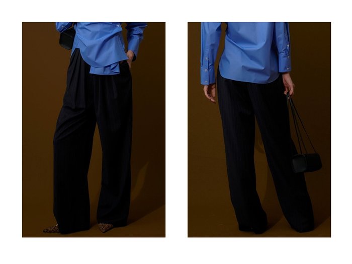 【allureville/アルアバイル】上品シアーとアシンメトリータックが魅力のサマーウールパンツ おすすめ人気トレンドファッション通販アイテム インテリア・キッズ・メンズ・レディースファッション・服の通販 founy(ファニー) https://founy.com/ ファッション Fashion レディースファッション Ladies' Fashion Online パンツ Pants おすすめ Recommend アシンメトリー Asymmetry サマー Summer シアー Sheer ジャケット Jacket ストレート Straight セットアップ Set Up NEW・新作・新着・新入荷 New Arrivals |ID:crp329100000219349
