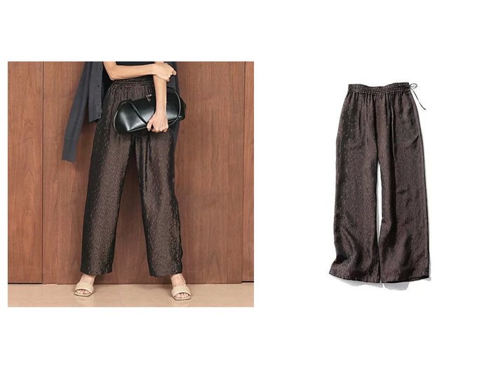【TICCA/ティッカ】米沢織ジャカードが魅せるシックで品のあるレオパード柄パンツ おすすめ人気トレンドファッション通販アイテム インテリア・キッズ・メンズ・レディースファッション・服の通販 founy(ファニー) https://founy.com/ ファッション Fashion レディースファッション Ladies' Fashion Online パンツ Pants 洗える Washable キュプラ Cupra ジャカード Jacquard ドレープ Drape ヒョウ Leopard フェミニン Feminine レオパード Leopard おすすめ Recommend 夏 Summer |ID:crp329100000219404