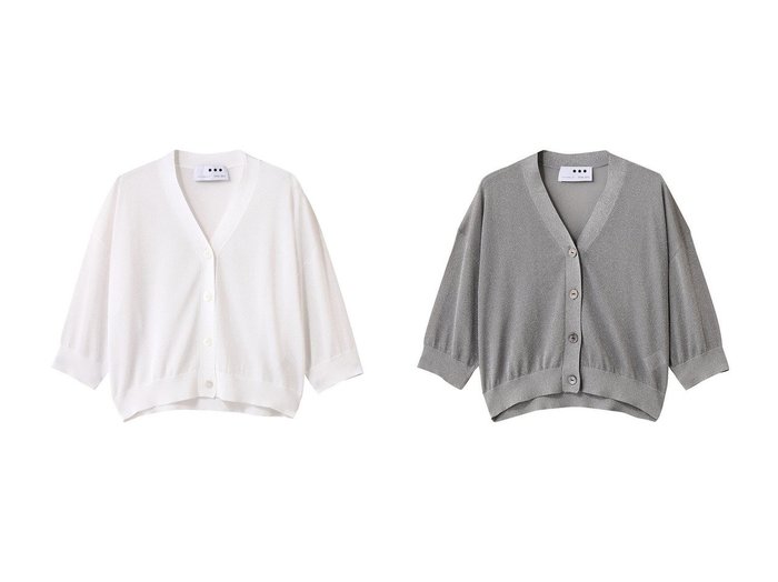 【three dots/スリー ドッツ】大人の夏に欠かせない 涼感シアーカーディガン おすすめ人気トレンドファッション通販アイテム 人気、トレンドファッション・服の通販 founy(ファニー) 　ファッション　Fashion　レディースファッション　Ladies' Fashion Online　トップス・カットソー　Tops/Tshirt　ニット　Knit Tops　カーディガン　Cardigans　カーディガン　Cardigan　コンパクト　Compact　シアー　Sheer　ショート　Short　バランス　Balance　人気　Popularity　NEW・新作・新着・新入荷　New Arrivals　|ID:crp329100000219442