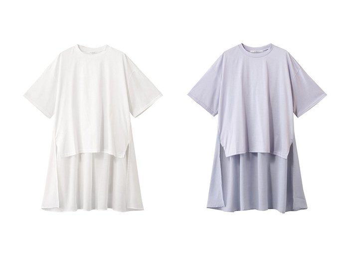 【MIDIUMISOLID/ミディウミソリッド】大胆シルエットが印象的な大人Tシャツ おすすめ人気トレンドファッション通販アイテム 人気、トレンドファッション・服の通販 founy(ファニー) 　ファッション　Fashion　レディースファッション　Ladies' Fashion Online　トップス・カットソー　Tops/Tshirt　シャツ/ブラウス　Shirts/Blouses　ロング / Tシャツ　T-Shirts　カットソー　Cut and Sewn　カットソー　Cut And Sew　ショート　Short　シンプル　Simple　スリーブ　Sleeve　バランス　Balance　NEW・新作・新着・新入荷　New Arrivals　|ID:crp329100000219453
