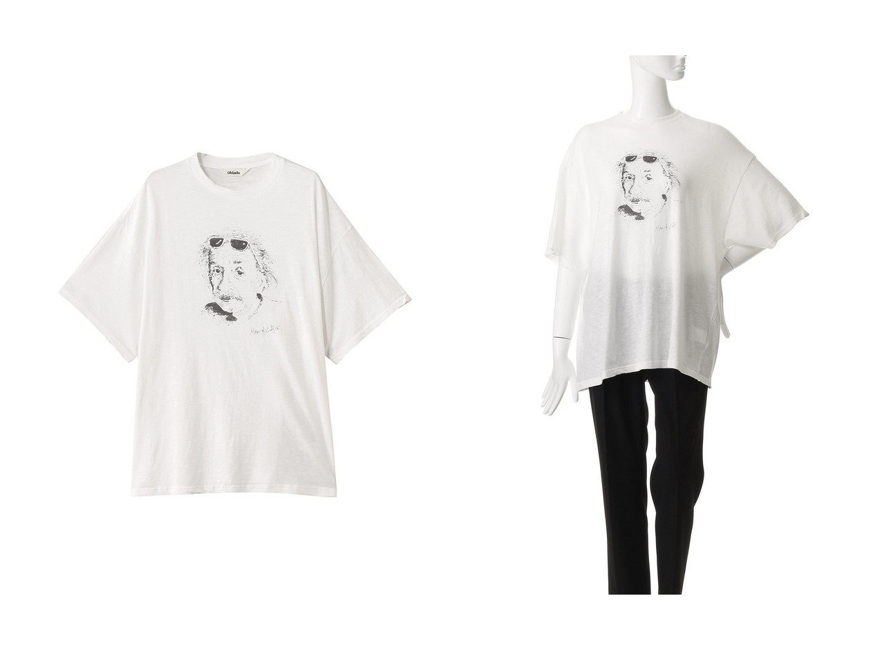 【Oblada/オブラダ】着るだけでおしゃれ感アップ 古着風イラストプリントTシャツ おすすめ人気トレンドファッション通販アイテム インテリア・キッズ・メンズ・レディースファッション・服の通販 founy(ファニー) 　ファッション　Fashion　レディースファッション　Ladies' Fashion Online　トップス・カットソー　Tops/Tshirt　シャツ/ブラウス　Shirts/Blouses　ロング / Tシャツ　T-Shirts　カットソー　Cut and Sewn　2025年　2025　2025-2026秋冬・A/W　Aw/Autumn/Winter/Fw/Fall/2025-2026　イラスト　Illustration　インナー　Inner　ショート　Short　ジャケット　Jacket　スリーブ　Sleeve　プリント　Print　A/W・秋冬　Aw・Autumn/Winter・Fw・Fall-Winter　ホワイト系　White　|ID:crp329100000219469