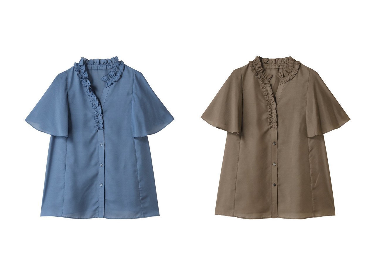 【ANAYI/アナイ】ほんのりロマンチックムードを醸す スキッパーネックブラウス おすすめ人気トレンドファッション通販アイテム インテリア・キッズ・メンズ・レディースファッション・服の通販 founy(ファニー) 　ファッション　Fashion　レディースファッション　Ladies' Fashion Online　トップス・カットソー　Tops/Tshirt　シャツ/ブラウス　Shirts/Blouses　2025年　2025　2025-2026秋冬・A/W　Aw/Autumn/Winter/Fw/Fall/2025-2026　ショート　Short　シンプル　Simple　スキッパー　Skipper　スリーブ　Sleeve　フェミニン　Feminine　フリル　Frills　フレア　Flare　エレガント 上品　Elegant　A/W・秋冬　Aw・Autumn/Winter・Fw・Fall-Winter　ブルー系　Blue　グリーン系　Green　ブラック系　Black　|ID:crp329100000219480