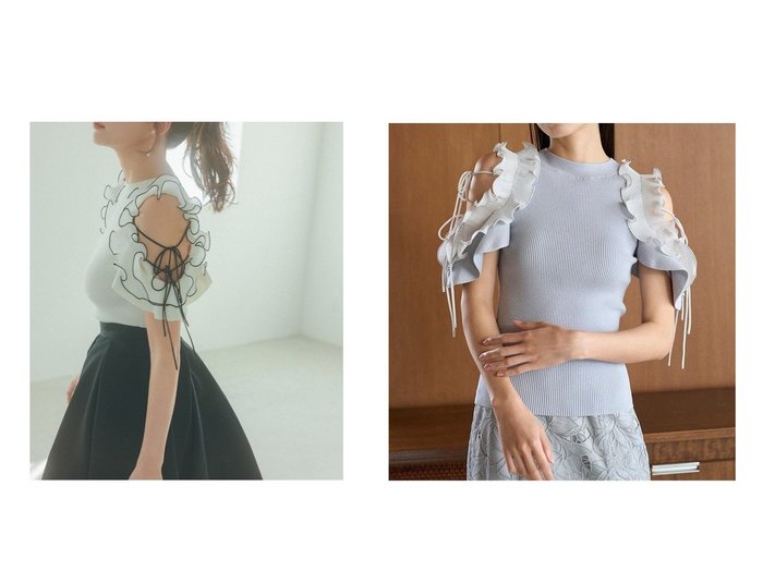 【SNIDEL/スナイデル】プリーツフリルが華やかさを演出 アメスリ仕様の夏ニットプルオーバー おすすめ人気トレンドファッション通販アイテム インテリア・キッズ・メンズ・レディースファッション・服の通販 founy(ファニー) https://founy.com/ ファッション Fashion レディースファッション Ladies' Fashion Online トップス・カットソー Tops/Tshirt ニット Knit Tops プルオーバー Pullover ウェーブ Wave 春 Spring ストレート Straight ドッキング Docking 定番 Standard 人気 Popularity フィット Fit フリル Frills プリーツ Pleats S/S・春夏 Ss・Spring/Summer おすすめ Recommend 夏 Summer エレガント 上品 Elegant |ID:crp329100000219490