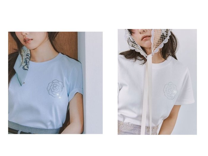 【SNIDEL/スナイデル】ラインストーンリボンが輝きを添える オーガニックコットンTシャツ おすすめ人気トレンドファッション通販アイテム インテリア・キッズ・メンズ・レディースファッション・服の通販 founy(ファニー) https://founy.com/ ファッション Fashion レディースファッション Ladies' Fashion Online トップス・カットソー Tops/Tshirt シャツ/ブラウス Shirts/Blouses ロング / Tシャツ T-Shirts イエロー Yellow オーガニック Organic 春 Spring シルバー Silver シンプル Simple ジャケット Jacket ストレート Straight ストーン Stone トレンド Trend フィット Fit モチーフ Motif リボン Ribbon S/S・春夏 Ss・Spring/Summer おすすめ Recommend 夏 Summer |ID:crp329100000219494