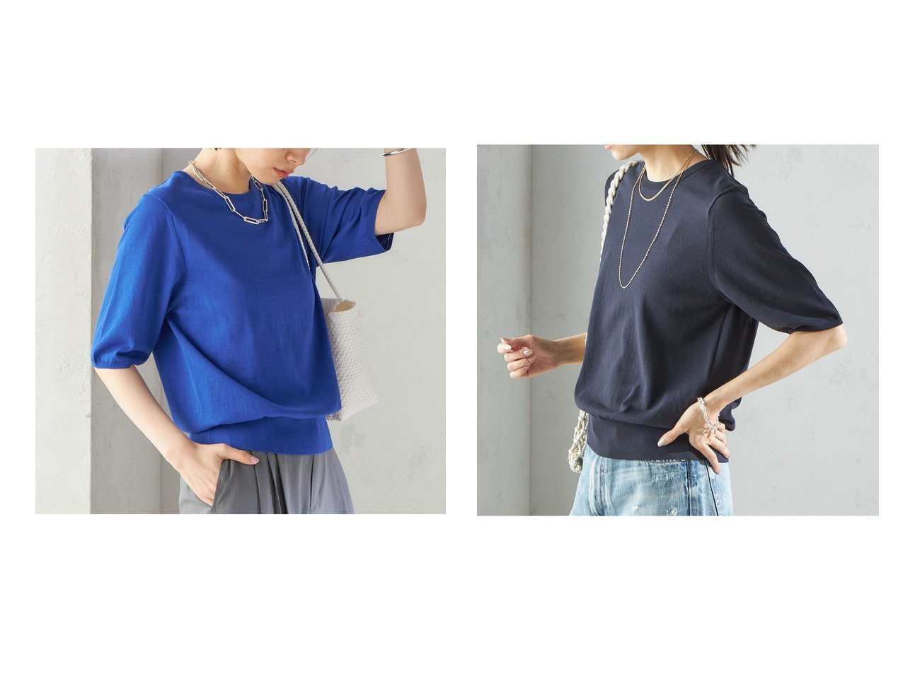 【SHIPS/シップス フォー ウィメン】25SS 夏を涼しく乗り切る スポエリーアイスコットンのシンプルニットTシャツ おすすめ人気トレンドファッション通販アイテム インテリア・キッズ・メンズ・レディースファッション・服の通販 founy(ファニー) 　ファッション　Fashion　レディースファッション　Ladies' Fashion Online　トップス・カットソー　Tops/Tshirt　プルオーバー　Pullover　アクセサリー　Accessories　コンパクト　Compact　ショート　Short　シンプル　Simple　スリーブ　Sleeve　ボトム　Bottom　ワイド　Wide　おすすめ　Recommend　夏　Summer　2025年　2025　2025春夏・S/S　Ss,Spring/Summer,2025　ブルー系　Blue　ホワイト系　White　グリーン系　Green　|ID:crp329100000219497