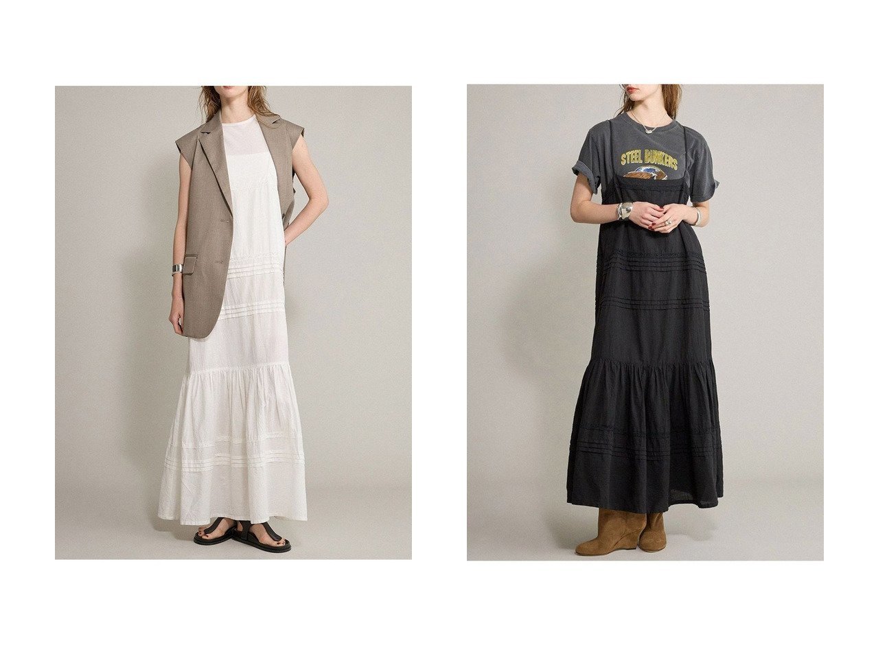 【BRILL/ブリル】清涼感とクラシカルな気品をまとったキャミソールドレス【raspail/ラスパイユ】 おすすめ人気トレンドファッション通販アイテム インテリア・キッズ・メンズ・レディースファッション・服の通販 founy(ファニー) 　ファッション　Fashion　レディースファッション　Ladies' Fashion Online　ワンピース　Dress　チュニック　Tunic　キャミソール　Camisole　クラシカル　Classical　コレクション　Collection　チュニック　Tunic　ドレス　Dress　ベーシック　Basic　モダン　Modern　レース　Race　ロング　Long　NEW・新作・新着・新入荷　New Arrivals　ホワイト系　White　ブラック系　Black　|ID:crp329100000219532
