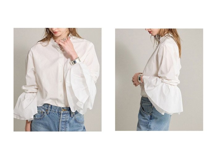 【BRILL/ブリル】ラッフルフリルで華やかさを添える大人のポエットスリーブシャツ おすすめ人気トレンドファッション通販アイテム 人気、トレンドファッション・服の通販 founy(ファニー) ファッション Fashion レディースファッション Ladies' Fashion Online トップス・カットソー Tops/Tshirt シャツ/ブラウス Shirts/Blouses イタリア Italy スリーブ Sleeve タフタ Taffeta ロング Long NEW・新作・新着・新入荷 New Arrivals |ID:crp329100000219538