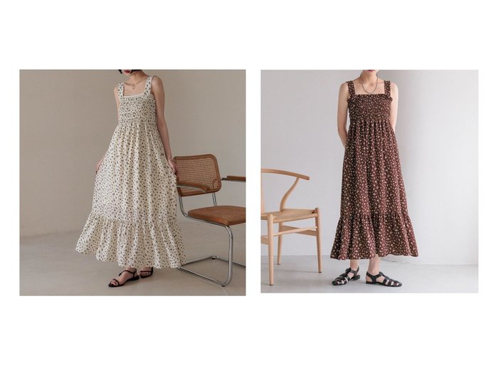 【LOWRYS FARM/ローリーズファーム】シワ知らずで快適、シャーリングデザインが映える花柄＆無地トップス おすすめ人気トレンドファッション通販アイテム 人気、トレンドファッション・服の通販 founy(ファニー) 　ファッション　Fashion　レディースファッション　Ladies' Fashion Online　ワンピース　Dress　おすすめ　Recommend　インナー　Inner　シャーリング　Shirring　ジャケット　Jacket　トレンド　Trend　無地　Plain Color　|ID:crp329100000219559