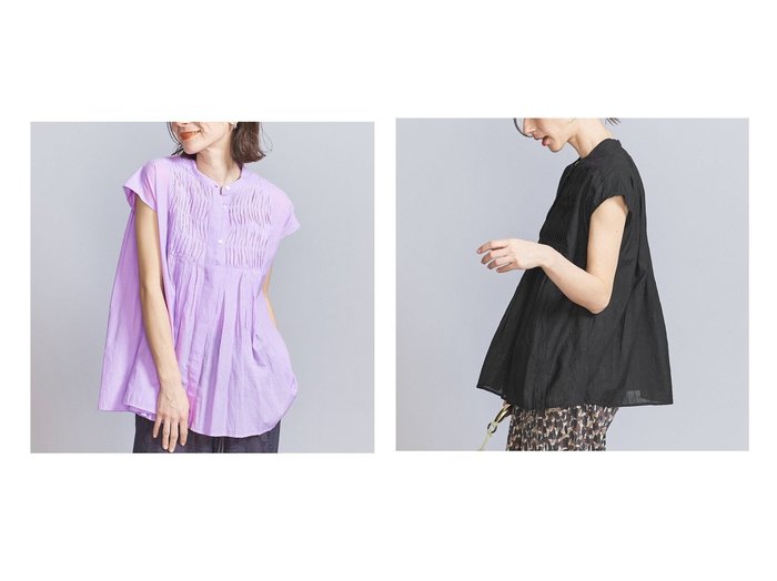 【BEAUTY&YOUTH / UNITED ARROWS/ビューティ&ユース ユナイテッドアローズ】華やかピンタックが映える フレンチスリーブブラウス おすすめ人気トレンドファッション通販アイテム 人気、トレンドファッション・服の通販 founy(ファニー) ファッション Fashion レディースファッション Ladies' Fashion Online トップス・カットソー Tops/Tshirt シャツ/ブラウス Shirts/Blouses インナー Inner ウォッシャブル Washable 春 Spring ギャザー Gather 今季 This Season サマー Summer スラックス Slacks スリーブ Sleeve ダウン Down ダブル Double デニム Denim トレンド Trend フェミニン Feminine フレンチ French ボトム Bottom 羽織 Haori ヨーク Yoke S/S・春夏 Ss・Spring/Summer おすすめ Recommend 夏 Summer エレガント 上品 Elegant |ID:crp329100000219625