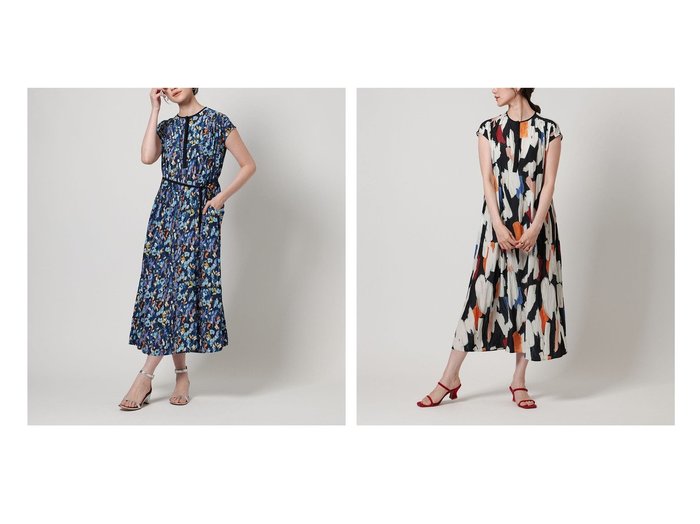 【UNITED ARROWS/ユナイテッドアローズ】涼感と華やかさを纏う 大胆プリントギャザーワンピース おすすめ人気トレンドファッション通販アイテム 人気、トレンドファッション・服の通販 founy(ファニー) ファッション Fashion レディースファッション Ladies' Fashion Online ワンピース Dress オレンジ Orange カーディガン Cardigan ギャザー Gather ショート Short ジャケット Jacket スリーブ Sleeve フレンチ French プリント Print 無地 Plain Color リボン Ribbon おすすめ Recommend 夏 Summer |ID:crp329100000219628