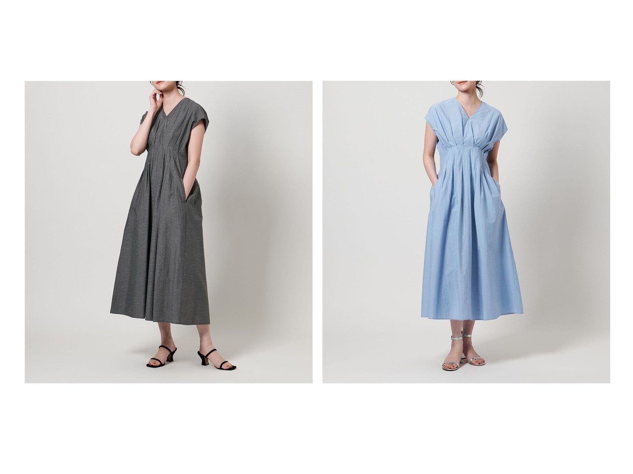 【UNITED ARROWS/ユナイテッドアローズ】美シルエットが叶う フィット&フレアワンピース おすすめ人気トレンドファッション通販アイテム インテリア・キッズ・メンズ・レディースファッション・服の通販 founy(ファニー) 　ファッション　Fashion　レディースファッション　Ladies' Fashion Online　ワンピース　Dress　アンダー　Under　カーディガン　Cardigan　シャーリング　Shirring　ジャケット　Jacket　フィット　Fit　フレア　Flare　リゾート　Resort　エレガント 上品　Elegant　グレー系　Gray　ブラック系　Black　ブルー系　Blue　|ID:crp329100000219629