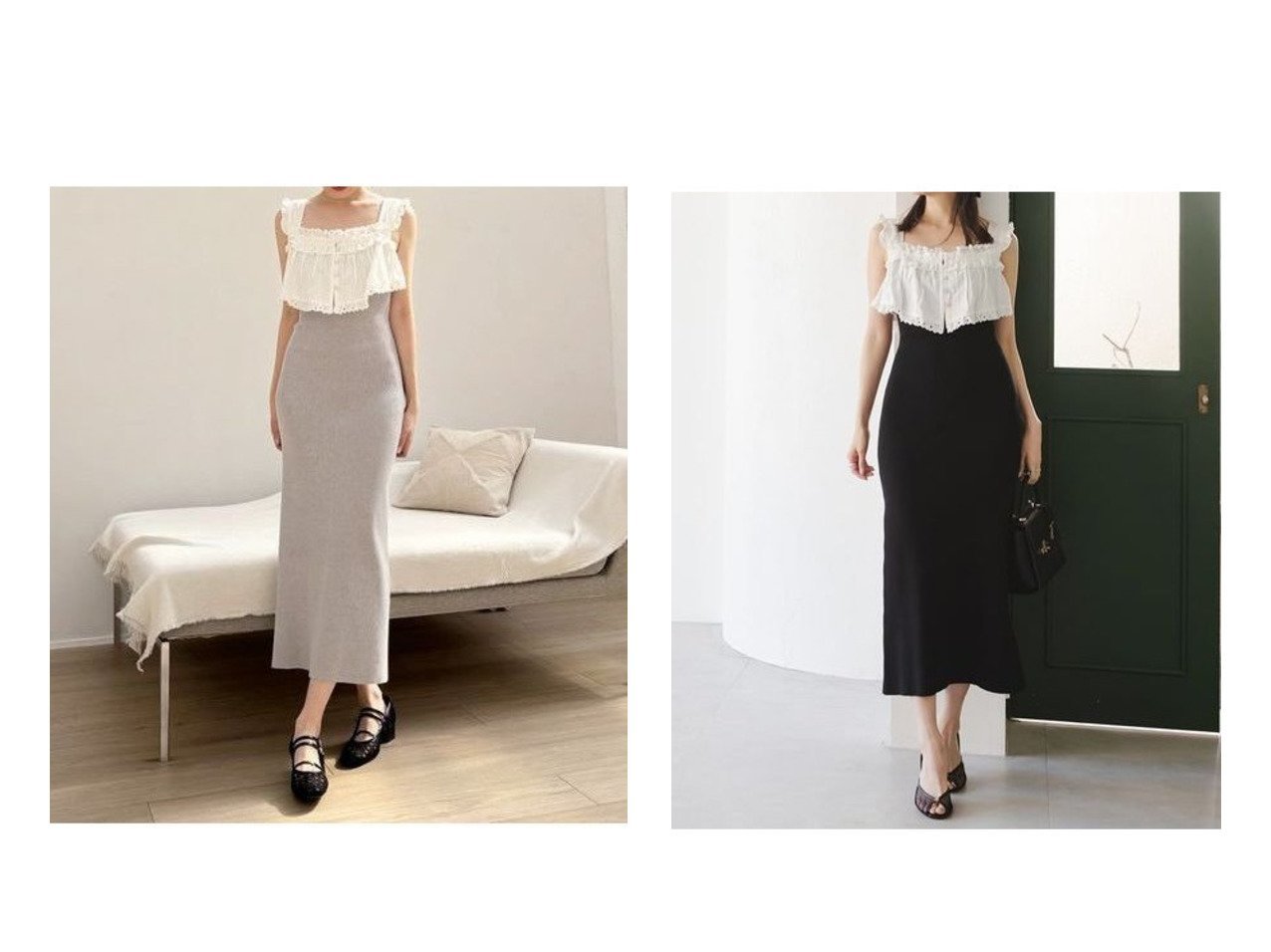 【SNIDEL/スナイデル】ロマンティックなレースと美シルエットの融合。上品で女性らしいドッキングニットワンピース おすすめ人気トレンドファッション通販アイテム インテリア・キッズ・メンズ・レディースファッション・服の通販 founy(ファニー) 　ファッション　Fashion　レディースファッション　Ladies' Fashion Online　ワンピース　Dress　ニットワンピース　Knit Dresses　おすすめ　Recommend　トレンド　Trend　ドッキング　Docking　フィット　Fit　フェミニン　Feminine　レース　Race　ロマンティック　Romantic　|ID:crp329100000219667