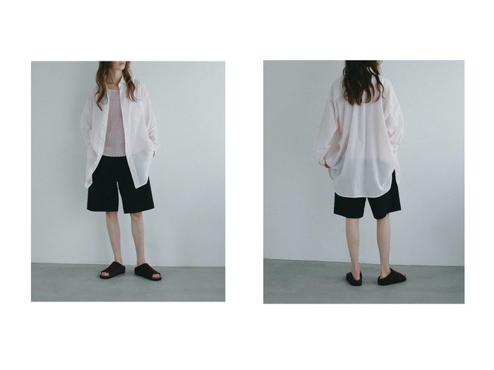 【Frank&Eileen/フランク&アイリーン】今っぽさを纏う大人の洗練コラボシャツ おすすめ人気トレンドファッション通販アイテム 人気、トレンドファッション・服の通販 founy(ファニー) 　ファッション　Fashion　レディースファッション　Ladies' Fashion Online　トップス・カットソー　Tops/Tshirt　シャツ/ブラウス　Shirts/Blouses　コラボ　Collaboration　スリーブ　Sleeve　フロント　Front　ロング　Long　ワイド　Wide　NEW・新作・新着・新入荷　New Arrivals　|ID:crp329100000219688