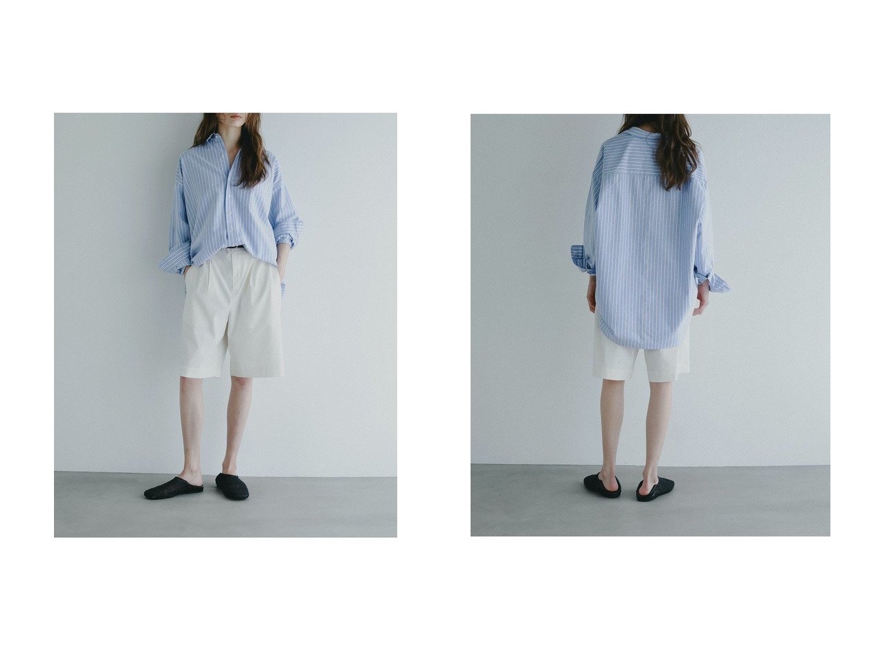 【Frank&Eileen/フランク&アイリーン】絶妙なシルエットが魅せる大人のリラクシーシャツ おすすめ人気トレンドファッション通販アイテム インテリア・キッズ・メンズ・レディースファッション・服の通販 founy(ファニー) 　ファッション　Fashion　レディースファッション　Ladies' Fashion Online　トップス・カットソー　Tops/Tshirt　シャツ/ブラウス　Shirts/Blouses　ショルダー　Shoulder　ストライプ　Stripe　スリーブ　Sleeve　ドロップ　Drop　バランス　Balance　ロング　Long　NEW・新作・新着・新入荷　New Arrivals　A/W・秋冬　Aw・Autumn/Winter・Fw・Fall-Winter　ブルー系　Blue　|ID:crp329100000219689