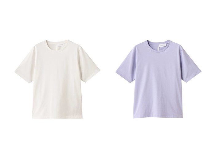【GALLARDAGALANTE/ガリャルダガランテ】【HERITANOVUM】オーガニックコットン使用 快適な着心地のクルーネックTシャツ おすすめ人気トレンドファッション通販アイテム 人気、トレンドファッション・服の通販 founy(ファニー) ファッション Fashion レディースファッション Fashion for Women トップス・カットソー Cut & Sew Tops シャツ・ブラウス・オフィスカジュアル Elegant Blouses & Button-Ups ロングTシャツ・Tシャツ Longline T-Shirts & Tees カットソー・ベーシックTシャツ Cut-and-Sewn Tops / Stretch Tees & Basics ショート Short, Short Length シンプル Simple, Minimal スタンダード Standard, Basic スリーブ Sleeve, Long Sleeve / Short Sleeve パープル Purple, Violet ベーシック Basic, Essential 新作・新入荷 New Arrivals / New In |ID:crp329100000219792