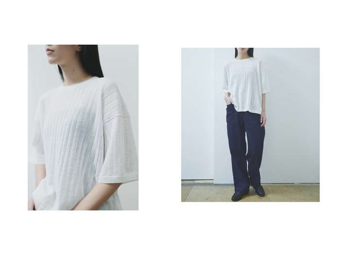 【lelill/レリル】速乾＆ドライタッチが嬉しい 細見えワイドリブの涼感ニット おすすめ人気トレンドファッション通販アイテム 人気、トレンドファッション・服の通販 founy(ファニー) ファッション Fashion レディースファッション Fashion for Women トップス・カットソー Cut & Sew Tops ニット Knit Tops & Sweaters カジュアルプルオーバー・ニットトップス Pullovers & Knit Tops / Casual Pullovers ワイドリブ Wide Rib, Wide Ribbed Knit 新作・新入荷 New Arrivals / New In |ID:crp329100000219795