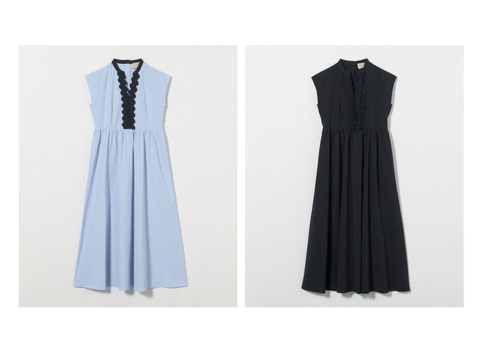 【UNITED ARROWS/ユナイテッドアローズ】一枚で洗練された女性らしさを纏う主役級フレンチスリーブワンピース おすすめ人気トレンドファッション通販アイテム 人気、トレンドファッション・服の通販 founy(ファニー) ファッション Fashion レディースファッション Fashion for Women ワンピース Dresses ウォッシャブル Machine Washable 洗える Machine Washable カーディガン Cardigan, Knitwear 切替 Switching, Contrast Panel 吸水 Absorbent, Quick-Dry ジャケット Jacket, Outerwear スリーブ Sleeve, Long Sleeve / Short Sleeve タイプライター Typewriter Fabric, Crisp Cotton フレンチ French, French Style フロント Front, Front Design プリーツ Pleats, Pleated おすすめ Recommended / Our Picks エレガント 上品 Elegant |ID:crp329100000219809