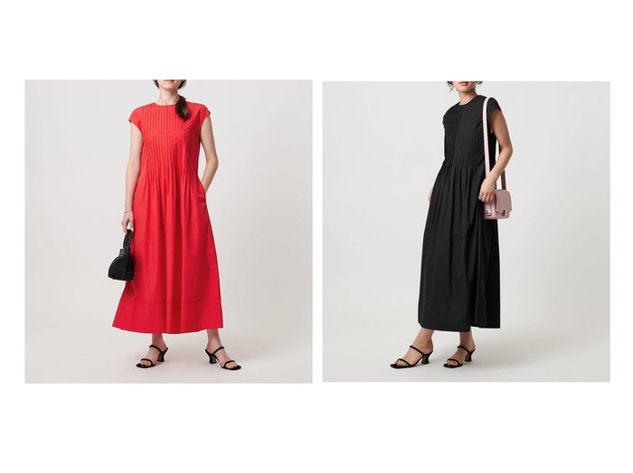 【UNITED ARROWS/ユナイテッドアローズ】洗練されたタックディテールが魅力のシックなフレンチスリーブワンピース おすすめ人気トレンドファッション通販アイテム 人気、トレンドファッション・服の通販 founy(ファニー) ファッション Fashion レディースファッション Fashion for Women ワンピース Dresses おすすめ Recommended / Our Picks ウォッシャブル Machine Washable シルク Silk, 100% Silk ジャケット Jacket, Outerwear タイプライター Typewriter Fabric, Crisp Cotton フロント Front, Front Design ブルゾン Blouson, Bomber Jacket ポケット Pocket, Pocket Detail エレガント 上品 Elegant 切替 Switching, Contrast Panel |ID:crp329100000219810