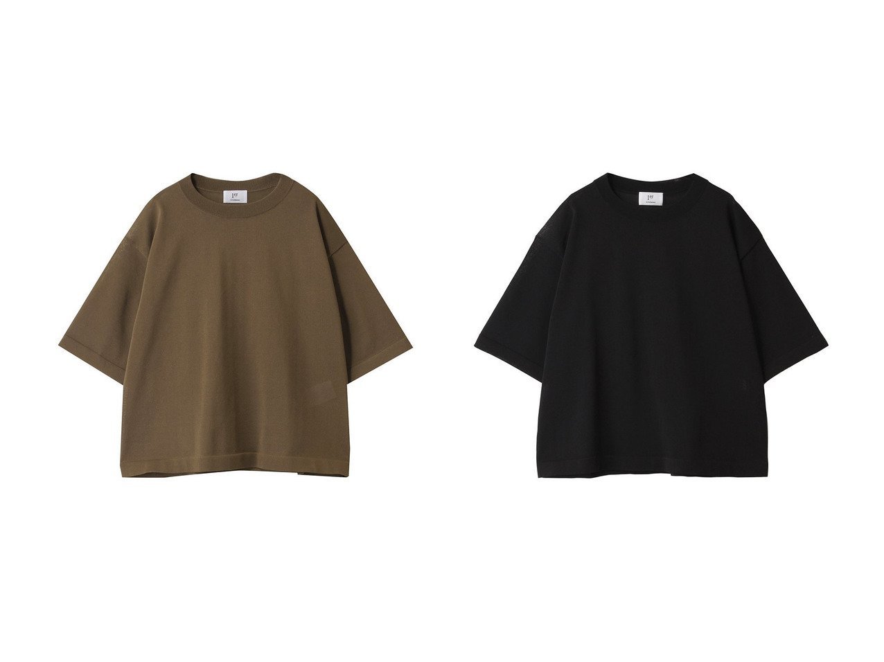 【1er Arrondissement/プルミエ アロンディスモン】程よい透け感が魅力 ハリ感素材の上質シアーニットTシャツ おすすめ人気トレンドファッション通販アイテム インテリア・キッズ・メンズ・レディースファッション・服の通販 founy(ファニー) 　ファッション　Fashion　レディースファッション　Fashion for Women　トップス・カットソー　Cut & Sew Tops　ニット　Knit Tops & Sweaters　シャツ・ブラウス・オフィスカジュアル　Elegant Blouses & Button-Ups　ロングTシャツ・Tシャツ　Longline T-Shirts & Tees　カジュアルプルオーバー・ニットトップス　Pullovers & Knit Tops / Casual Pullovers　2025年　2025　2025-2026秋冬・A/W　Autumn/Winter 2025–26 AW25–26　シアー　Sheer, See-Through　シンプル　Simple, Minimal　A/W・秋冬　Autumn/Winter　ブラウン系　Brown　ブラック系　Black　|ID:crp329100000219822