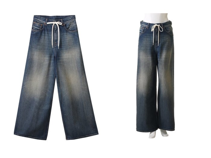 【MM6 Maison Martin Margiela/エムエム6 メゾン マルタン マルジェラ】大人カジュアルを極める 洗練ワイドシルエットのヴィンテージデニム おすすめ人気トレンドファッション通販アイテム 人気、トレンドファッション・服の通販 founy(ファニー) ファッション Fashion レディースファッション Fashion for Women パンツ Pants & Trousers デニムパンツ・ジーンズ・美脚デニム Denim Jeans & Pants 2025年 2025 2025-2026秋冬・A/W Autumn/Winter 2025–26 AW25–26 デニム Denim, Jeans Material バランス Balance, Style Balance ポケット Pocket, Pocket Detail ワイド Wide, Wide Fit A/W・秋冬 Autumn/Winter |ID:crp329100000219858