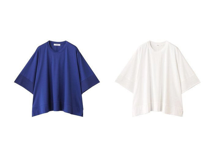 【ebure/エブール】計算されたフレアが魅せる 大人エレガンスなプルオーバーTシャツ おすすめ人気トレンドファッション通販アイテム 人気、トレンドファッション・服の通販 founy(ファニー) ファッション Fashion レディースファッション Fashion for Women トップス・カットソー Cut & Sew Tops シャツ・ブラウス・オフィスカジュアル Elegant Blouses & Button-Ups ロングTシャツ・Tシャツ Longline T-Shirts & Tees カットソー・ベーシックTシャツ Cut-and-Sewn Tops / Stretch Tees & Basics 2025年 2025 2025-2026秋冬・A/W Autumn/Winter 2025–26 AW25–26 おすすめ Recommended / Our Picks ショート Short, Short Length スリーブ Sleeve, Long Sleeve / Short Sleeve ドレープ Drape, Draping Fabric フレア Flare, Flared マニッシュ Mannish, Boyish メッシュ Mesh, Net Fabric A/W・秋冬 Autumn/Winter |ID:crp329100000219876