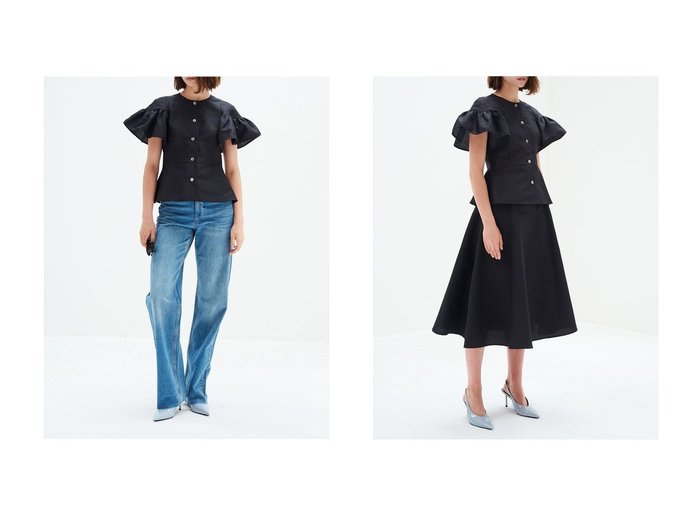 【AMICA/アミカ】フレアスリーブが印象的 クチュールライクな華やぎトップスで大人の魅力を引き立てて おすすめ人気トレンドファッション通販アイテム 人気、トレンドファッション・服の通販 founy(ファニー) ファッション Fashion レディースファッション Fashion for Women トップス・カットソー Cut & Sew Tops シャツ・ブラウス・オフィスカジュアル Elegant Blouses & Button-Ups 2025年 2025 2025-2026秋冬・A/W Autumn/Winter 2025–26 AW25–26 ショート Short, Short Length シンプル Simple, Minimal スリーブ Sleeve, Long Sleeve / Short Sleeve フォルム Silhouette, Form フレア Flare, Flared ボトム Bottoms, Lower Wear A/W・秋冬 Autumn/Winter |ID:crp329100000219925