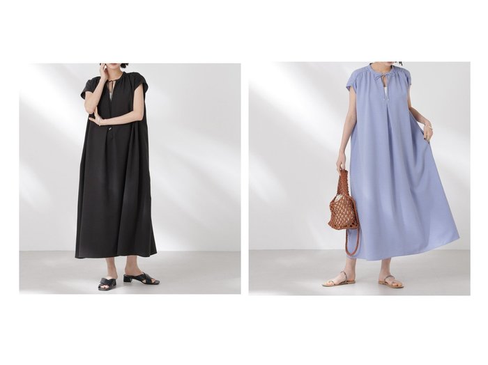 【nano universe/ナノ ユニバース】清涼感と女性らしさを纏う　夏の主役マキシワンピース おすすめ人気トレンドファッション通販アイテム 人気、トレンドファッション・服の通販 founy(ファニー) ファッション Fashion レディースファッション Fashion for Women ワンピース Dresses ギャザー Gathered, Ruffled デニム Denim, Jeans Material フレア Flare, Flared ベーシック Basic, Essential マキシ Maxi, Full Length リネン Linen, Linen Fabric ワイド Wide, Wide Fit おすすめ Recommended / Our Picks 夏 Summer エレガント 上品 Elegant 2025年 2025 2025春夏・S/S Spring/Summer 2025 SS25 |ID:crp329100000219937