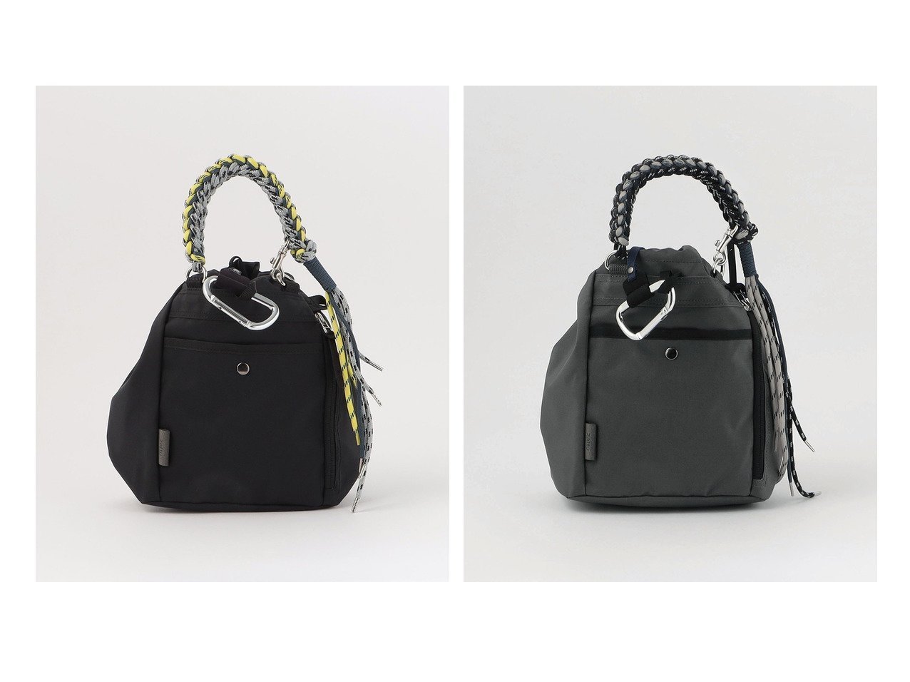 【UNITED ARROWS/ユナイテッドアローズ】気軽さとセンスを両立する、大人のための2WAYショルダーバッグ おすすめ人気トレンドファッション通販アイテム インテリア・キッズ・メンズ・レディースファッション・服の通販 founy(ファニー) 　ファッション　Fashion　レディースファッション　Fashion for Women　バッグ　Bags　スタンダード　Standard, Basic　フリンジ　Fringe, Tassel　巾着　Drawstring Bag, Kinchaku　ブラック系　Black　グレー系　Gray　|ID:crp329100000219943