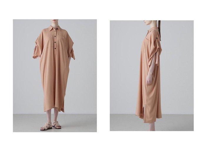 【ADORE/アドーア】【KIMONO-Tコラボ】美しいドレープが魅せる 洗練シャツディテールドレス おすすめ人気トレンドファッション通販アイテム 人気、トレンドファッション・服の通販 founy(ファニー) ファッション Fashion レディースファッション Fashion for Women ワンピース Dresses チュニック Tunic Tops & Dresses 2024年 2024 2024-2025秋冬・A/W Autumn/Winter 2024–25 AW24–25 コラボ Collaboration, Collab ストレッチ Stretch, Stretchy Fabric スリーブ Sleeve, Long Sleeve / Short Sleeve チュニック Tunic, Long Top ドレス Dress, One-Piece ドレープ Drape, Draping Fabric |ID:crp329100000219979