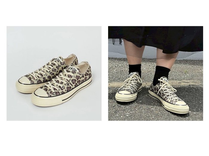 【CONVERSE/コンバース】自然な風合いで魅せる レパード柄プリントのオールスターAGEDモデル おすすめ人気トレンドファッション通販アイテム 人気、トレンドファッション・服の通販 founy(ファニー) ファッション Fashion レディースファッション Fashion for Women クラシック Classic, Timeless Style フォーム Form ラバー Rubber, Rubber Sole レース Lace, Lace Fabric |ID:crp329100000220009
