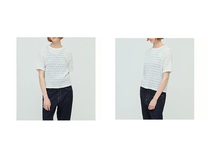 【mizuiro ind/ミズイロ インド】繊細レースが主役、ストレッチレースクルーネックTシャツ おすすめ人気トレンドファッション通販アイテム 人気、トレンドファッション・服の通販 founy(ファニー) ファッション Fashion レディースファッション Fashion for Women トップス・カットソー Cut & Sew Tops シャツ・ブラウス・オフィスカジュアル Elegant Blouses & Button-Ups ロングTシャツ・Tシャツ Longline T-Shirts & Tees インナー Innerwear コンパクト Compact, Small Size ストレッチ Stretch, Stretchy Fabric レース Lace, Lace Fabric エレガント 上品 Elegant |ID:crp329100000220055