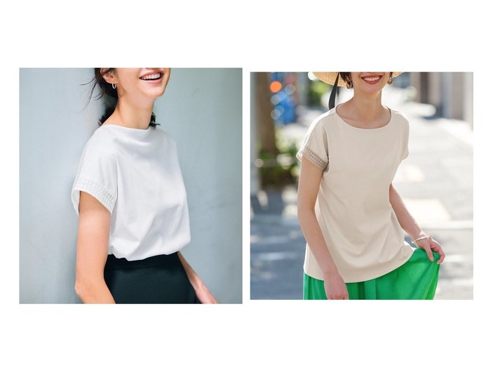 【DoCLASSE/ドゥクラッセ】品格も着心地も格別 スーピマコットン100%のドゥクラッセTシャツ おすすめ人気トレンドファッション通販アイテム 人気、トレンドファッション・服の通販 founy(ファニー) 　ファッション　Fashion　レディースファッション　Fashion for Women　トップス・カットソー　Cut & Sew Tops　シャツ・ブラウス・オフィスカジュアル　Elegant Blouses & Button-Ups　ロングTシャツ・Tシャツ　Longline T-Shirts & Tees　カットソー・ベーシックTシャツ　Cut-and-Sewn Tops / Stretch Tees & Basics　インナー　Innerwear　カットソー　Cut and Sewn Top　シンプル　Simple, Minimal　ジャケット　Jacket, Outerwear　ダブル　Double, Double-Breasted　デニム　Denim, Jeans Material　定番　Standard, Basic Item　なめらか　Smooth, Silky Texture　パール　Pearl, Pearl Accent　フレンチ　French, French Style　フロント　Front, Front Design　ベーシック　Basic, Essential　半袖　Short Sleeve, Half Sleeve　レース　Lace, Lace Fabric　新作・新入荷　New Arrivals / New In　おすすめ　Recommended / Our Picks　夏　Summer　ビジネス 仕事 通勤　Business / Work / Commuting　|ID:crp329100000220077