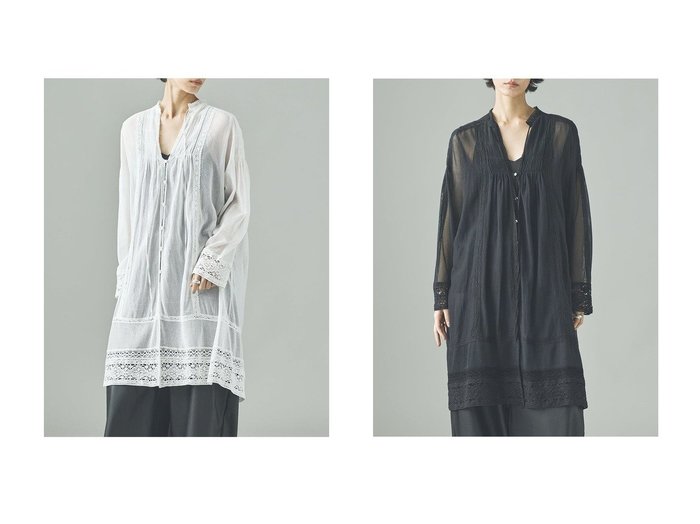【Curensology/カレンソロジー】ラフさと繊細さが共存する、大人のための刺しゅうロングトップス おすすめ人気トレンドファッション通販アイテム 人気、トレンドファッション・服の通販 founy(ファニー) ファッション Fashion レディースファッション Fashion for Women トップス・カットソー Cut & Sew Tops シャツ・ブラウス・オフィスカジュアル Elegant Blouses & Button-Ups おすすめ Recommended / Our Picks インド Indian Textile インナー Innerwear サテン Satin, Glossy Fabric スリーブ Sleeve, Long Sleeve / Short Sleeve バランス Balance, Style Balance フリル Frill, Ruffle メッシュ Mesh, Net Fabric ロング Long, Long-Length 新作・新入荷 New Arrivals / New In |ID:crp329100000220101