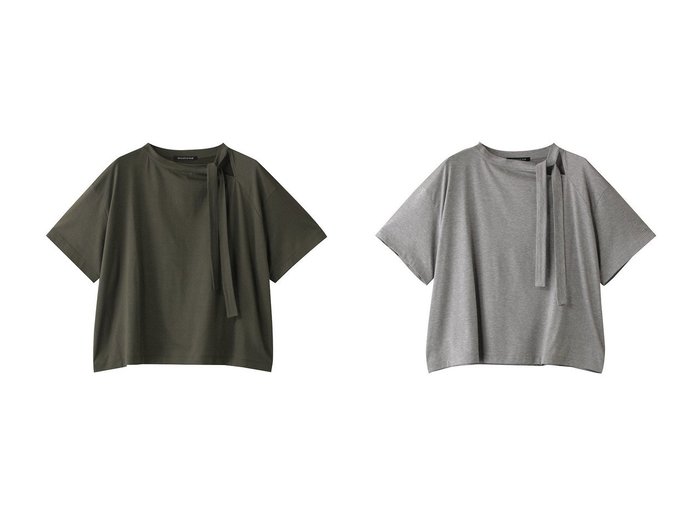 【mizuiro ind/ミズイロ インド】リボンディテールで魅せるフェミニンTシャツ おすすめ人気トレンドファッション通販アイテム 人気、トレンドファッション・服の通販 founy(ファニー) ファッション Fashion レディースファッション Fashion for Women トップス・カットソー Cut & Sew Tops シャツ・ブラウス・オフィスカジュアル Elegant Blouses & Button-Ups ロングTシャツ・Tシャツ Longline T-Shirts & Tees カットソー・ベーシックTシャツ Cut-and-Sewn Tops / Stretch Tees & Basics ショート Short, Short Length シンプル Simple, Minimal スリーブ Sleeve, Long Sleeve / Short Sleeve トレンド Trend, Trending Now バランス Balance, Style Balance フェミニン Feminine, Girly リボン Ribbon, Bow ワイド Wide, Wide Fit 新作・新入荷 New Arrivals / New In |ID:crp329100000220104