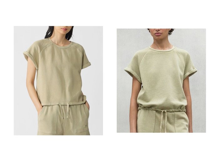 【ECOALF/エコアルフ】ラフに着こなすヴィンテージ風スウェットTシャツ おすすめ人気トレンドファッション通販アイテム 人気、トレンドファッション・服の通販 founy(ファニー) 　ファッション　Fashion　レディースファッション　Fashion for Women　トップス・カットソー　Cut & Sew Tops　シャツ・ブラウス・オフィスカジュアル　Elegant Blouses & Button-Ups　レディースパーカー・カジュアルフーディー　Casual Hoodies & Sweatshirts　ロングTシャツ・Tシャツ　Longline T-Shirts & Tees　スウェット・クルーネックトップス　Sweatshirts & Crewnecks / Relaxed Fit Sweat Tops　カットソー・ベーシックTシャツ　Cut-and-Sewn Tops / Stretch Tees & Basics　ショート　Short, Short Length　スウェット / スエット　Sweatshirt, Sweatwear　スリーブ　Sleeve, Long Sleeve / Short Sleeve　ドローコード　Drawcord, Drawstring Cord　新作・新入荷　New Arrivals / New In　|ID:crp329100000220113