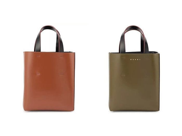 【MARNI/マルニ】【端正フォルムで上品に魅せる】カーフレザー2WAYトートバッグ おすすめ人気トレンドファッション通販アイテム 人気、トレンドファッション・服の通販 founy(ファニー) 　ファッション　Fashion　レディースファッション　Fashion for Women　2025年　2025　2025-2026秋冬・A/W　Autumn/Winter 2025–26 AW25–26　ショルダー　Shoulder, Shoulder Strap　フォルム　Silhouette, Form　|ID:crp329100000220135