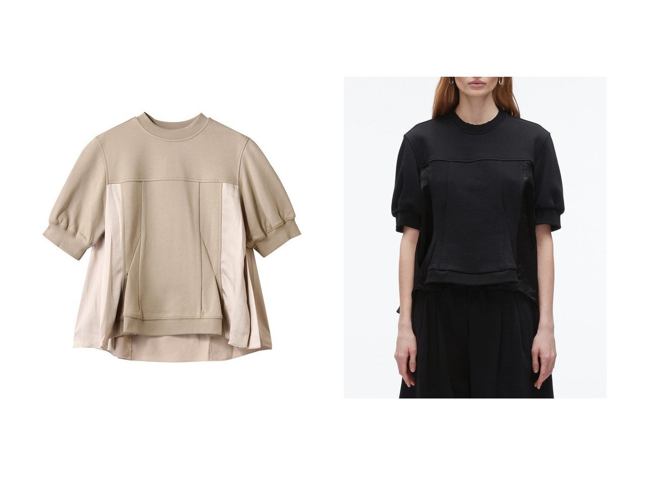 【3.1 Phillip Lim/スリーワン フィリップリム】洗練フェミニンを叶えるモードデザイントップス おすすめ人気トレンドファッション通販アイテム インテリア・キッズ・メンズ・レディースファッション・服の通販 founy(ファニー) 　ファッション　Fashion　レディースファッション　Fashion for Women　トップス・カットソー　Cut & Sew Tops　シャツ・ブラウス・オフィスカジュアル　Elegant Blouses & Button-Ups　ロングTシャツ・Tシャツ　Longline T-Shirts & Tees　カットソー・ベーシックTシャツ　Cut-and-Sewn Tops / Stretch Tees & Basics　2025年　2025　2025-2026秋冬・A/W　Autumn/Winter 2025–26 AW25–26　コンビ　Combo, Combination Style　サテン　Satin, Glossy Fabric　ショート　Short, Short Length　スリーブ　Sleeve, Long Sleeve / Short Sleeve　フェミニン　Feminine, Girly　フォルム　Silhouette, Form　A/W・秋冬　Autumn/Winter　|ID:crp329100000220182