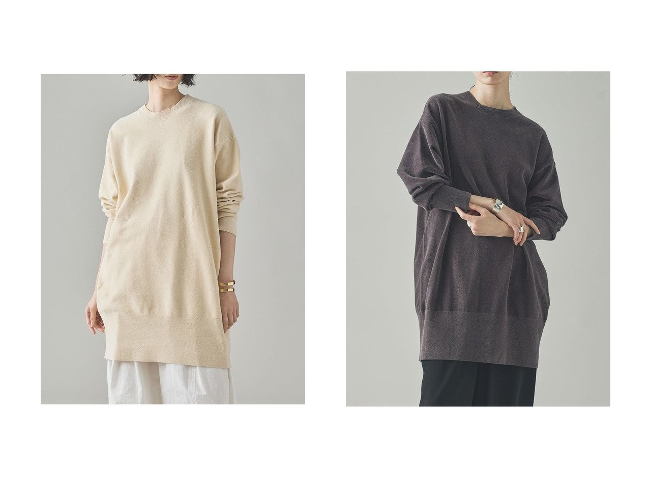 【Curensology/カレンソロジー】ベロアタッチが魅力の上品ニットチュニック おすすめ人気トレンドファッション通販アイテム インテリア・キッズ・メンズ・レディースファッション・服の通販 founy(ファニー) 　ファッション　Fashion　レディースファッション　Fashion for Women　トップス・カットソー　Cut & Sew Tops　ニット　Knit Tops & Sweaters　カジュアルプルオーバー・ニットトップス　Pullovers & Knit Tops / Casual Pullovers　ベロアトップス　Velour Tops / Velvet-Look Items　おすすめ　Recommended / Our Picks　なめらか　Smooth, Silky Texture　ショート　Short, Short Length　ストレッチ　Stretch, Stretchy Fabric　チュニック　Tunic, Long Top　ベロア　Velour, Soft Velvet　リラックス　Relax, Relaxed Fit　ロング　Long, Long-Length　エレガント 上品　Elegant　新作・新入荷　New Arrivals / New In　ブラック系　Black　グレー系　Gray　|ID:crp329100000220188