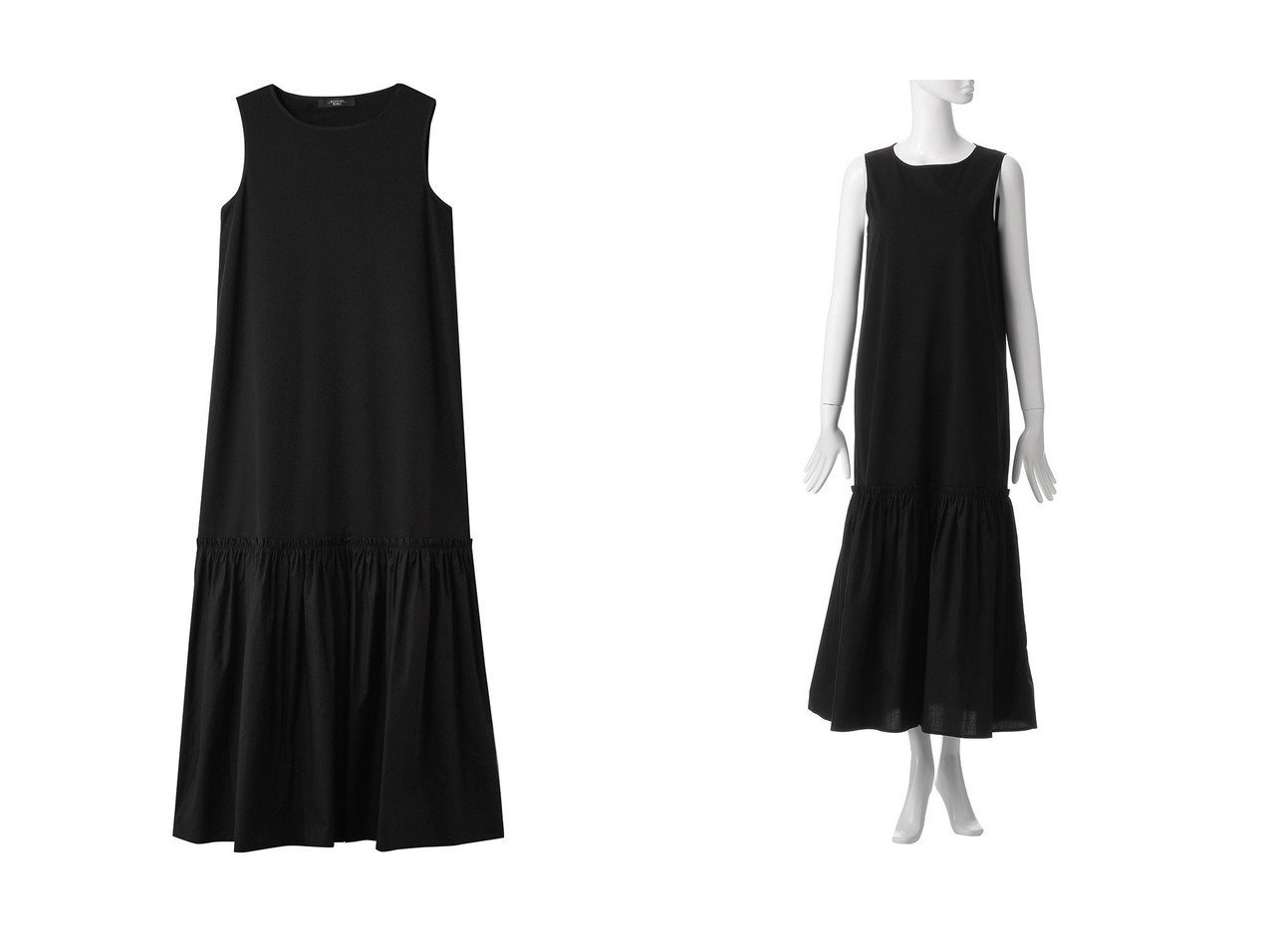 【Max Mara/マックスマーラ】の【Weekend Max Mara】OSMIO ジャージードレス おすすめ人気トレンドファッション通販アイテム インテリア・キッズ・メンズ・レディースファッション・服の通販 founy(ファニー) 　ファッション　Fashion　レディースファッション　Fashion for Women　ワンピース　Dresses　フォーマル・パーティードレス・結婚式用ドレス　Elegant & Casual Dresses　チュニック　Tunic Tops & Dresses　2025年　2025　2025-2026秋冬・A/W　Autumn/Winter 2025–26 AW25–26　アクセサリー　Fashion Accessories　ギャザー　Gathered, Ruffled　チュニック　Tunic, Long Top　ドレス　Dress, One-Piece　フェミニン　Feminine, Girly　ロング　Long, Long-Length　夏　Summer　A/W・秋冬　Autumn/Winter　ブラック系　Black　|ID:crp329100000220217
