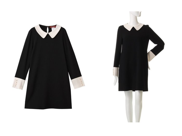 【Max Mara/マックスマーラ】の【Max Mara Studio】GOLFO バイカラードレス おすすめ人気トレンドファッション通販アイテム 人気、トレンドファッション・服の通販 founy(ファニー) ファッション Fashion レディースファッション Fashion for Women ワンピース Dresses フォーマル・パーティードレス・結婚式用ドレス Elegant & Casual Dresses チュニック Tunic Tops & Dresses 2025年 2025 2025-2026秋冬・A/W Autumn/Winter 2025–26 AW25–26 ストレート Straight, Straight Cut チュニック Tunic, Long Top ドレス Dress, One-Piece モダン Modern, Contemporary エレガント 上品 Elegant A/W・秋冬 Autumn/Winter |ID:crp329100000220218